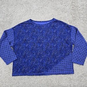 Escape by Habitat Womens Boxy Long Sleeve Top Size M Boho Artsy Travel‎